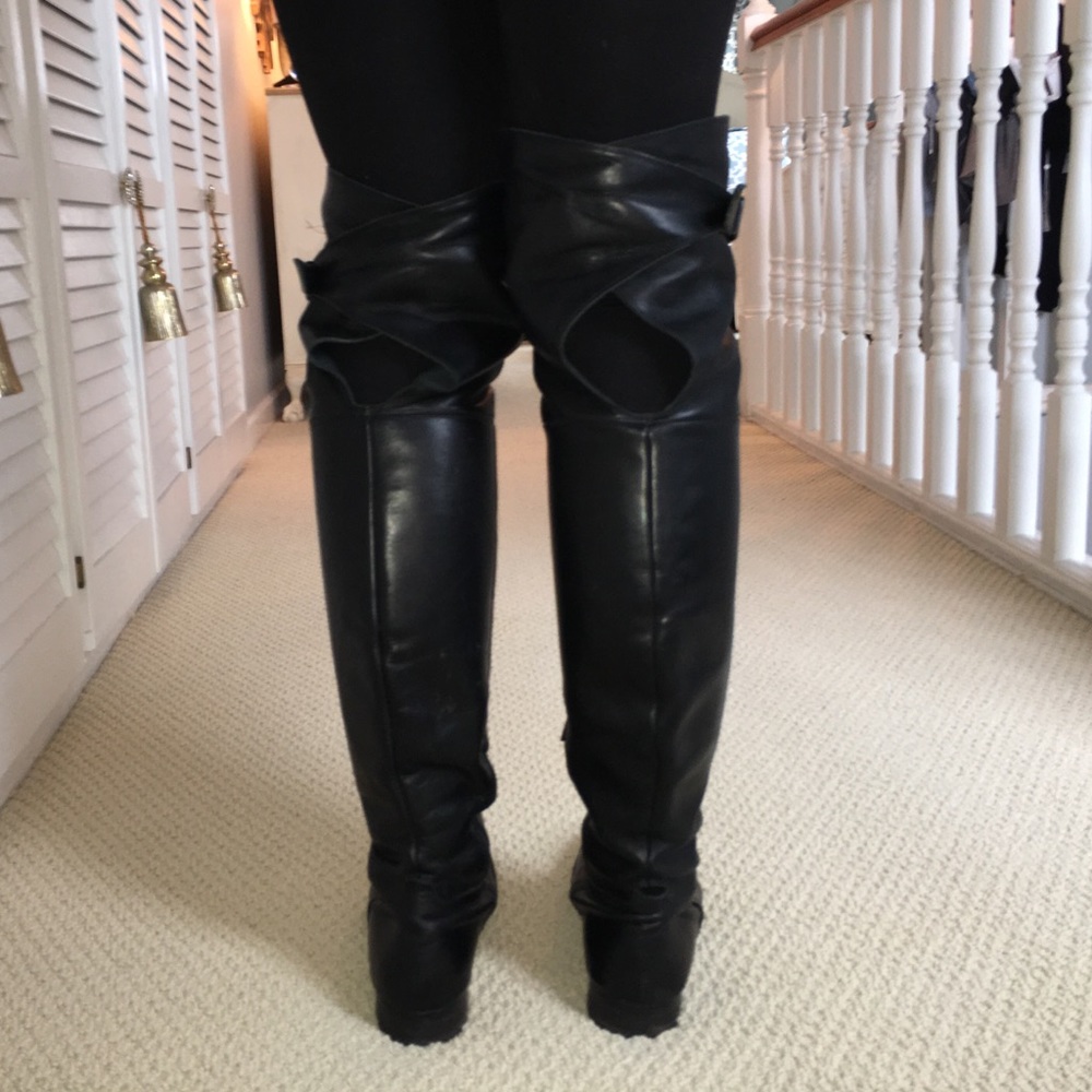 All Saints over the knee leather boots - Picture 6 of 11